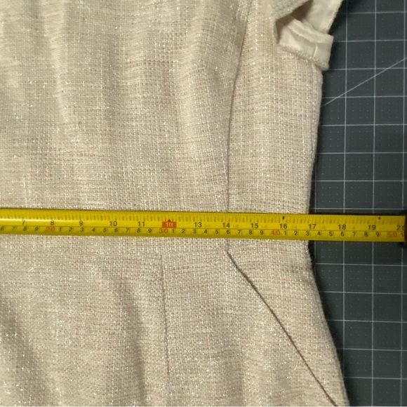 Boden Cream Textured Dress - Picture 6 of 9